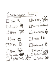 FREE Nature Scavenger Hunt Printable