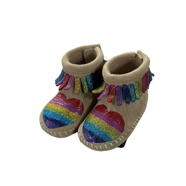 Minnetonka | Rainbow Leather Slippers NEW in box| Infant 2