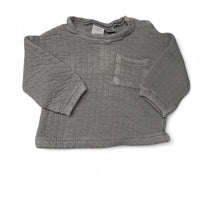Zara | Gray Quilted Sweatshirt | 9-12 month