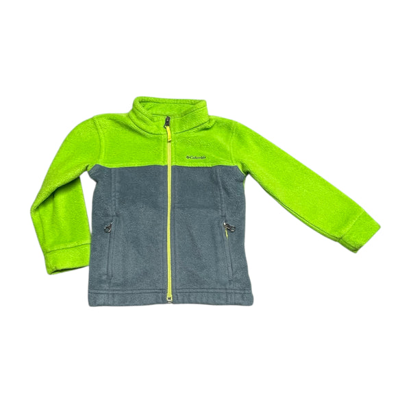 Columbia | Neon Green + Gray Fleece Jacket | 3T