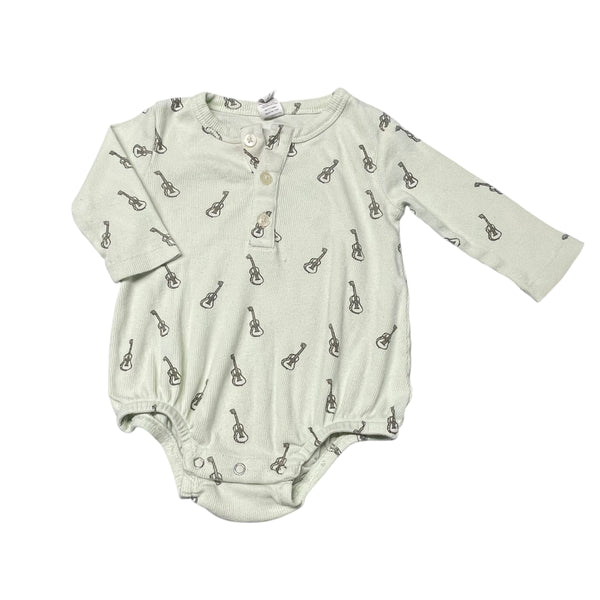 Kate Quinn | Pastel Green Guitar Onesie | 6-12m