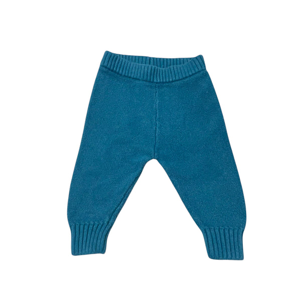 Hanna Andersson | Teal Knit Pants | 6-12 mos