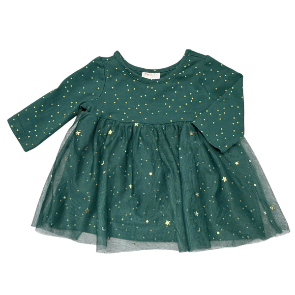 Hanna Andersson | Green Tulle Dress | 0-3m
