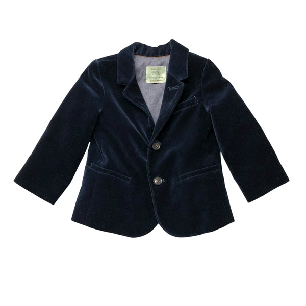 Zara | Blue Velour Sport Coat | 9-12m