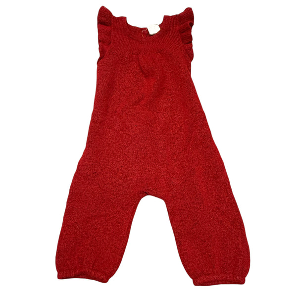 Gap | Red Knit Sleevless Playsuit | 3-6m