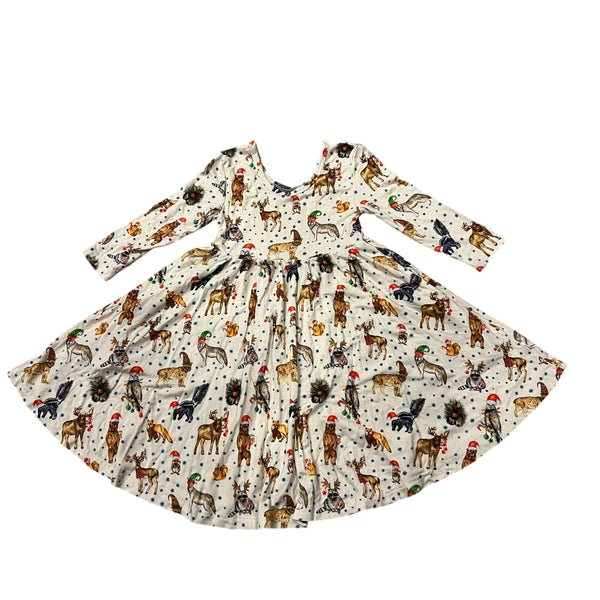 Little Crowns & Capes | Holiday Bamboo Dress | 4t