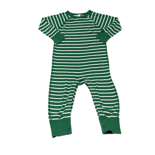 Hanna Andersson | Green + White Striped Playsuit | 3T