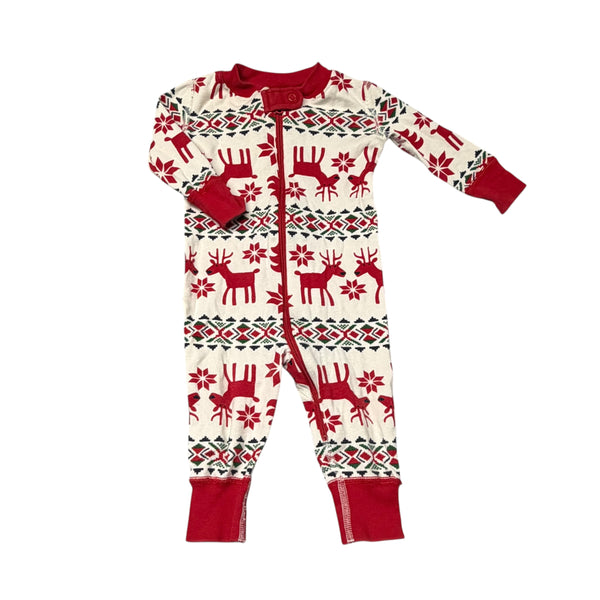 Hanna Andersson | Reindeer Playsuit | 6-9 mos