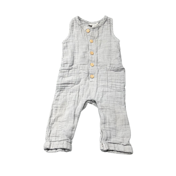 City Mouse | Gray Jumpsuit | 9-12m