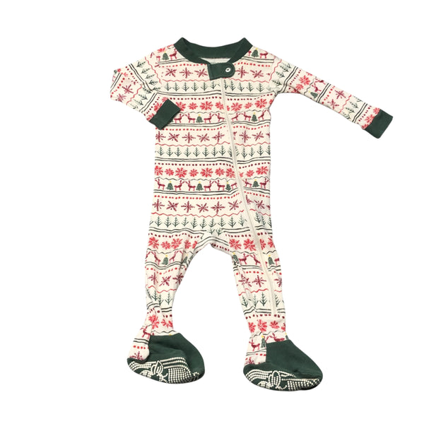 Burt's Bees | Christmas Footie Pajamas | 3-6M