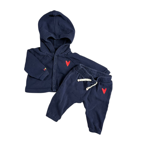 Primary | Navy Heart Set | 0-3m