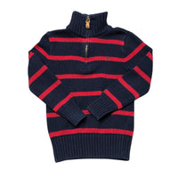 Polo by Ralph Lauren | Striped 1/4 Zip Knit Sweater | 6