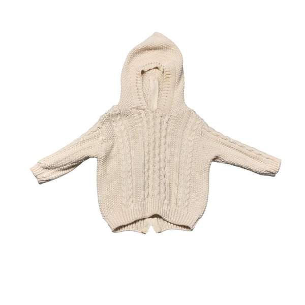 Gloucester Knitting | Cream Knit Hoodie | 6-12 months