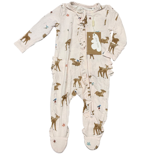 Angel Dear | Light Pink Reindeer Bamboo Pajamas | 0-3m