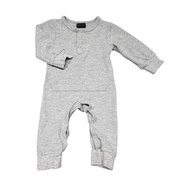 Little Bipsy | Light Gray Waffle Knit Playsuit | 9-12m