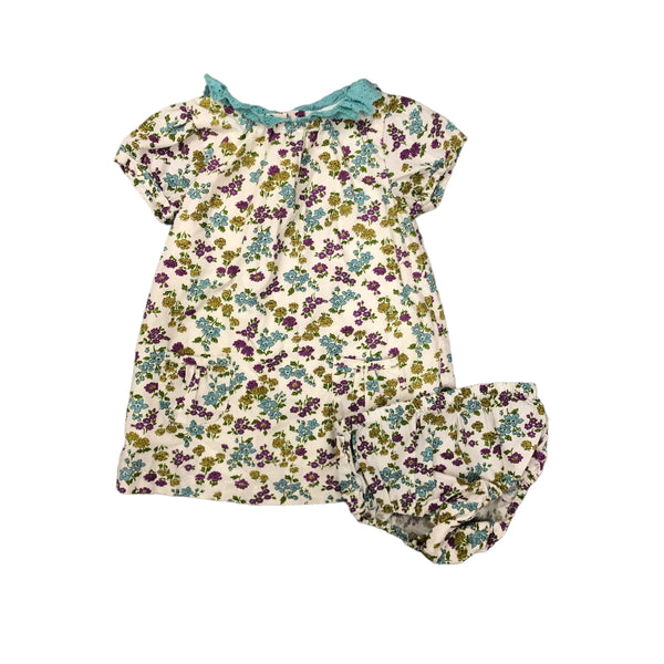 Boden | Floral Dress and Bloomers | 3-6m