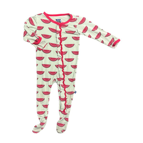 Kickee Pants | Watermelon Bamboo Sleeper | 6-9m