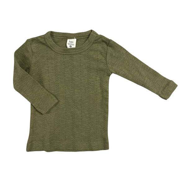 Kate Quinn | Organic Green Shirt | 3-6m