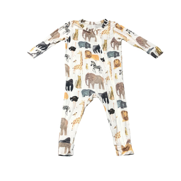 Pink Chicken | Animal Print Playsuit | 6/12m