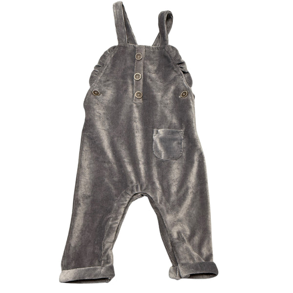 Jessica Simpson | Grey Velour Overalls | 3-6m