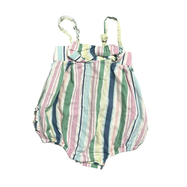 Ruffle Butts | Striped Romper | 12-18m