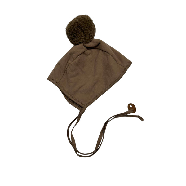 Bonnet | Lined Warm Hat with Pom | 6-12m