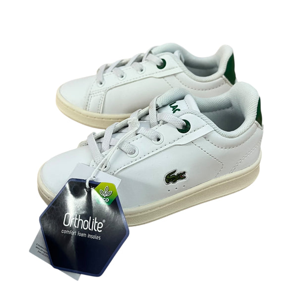 Lacoste | White Sneakers | 8 Child | NEW