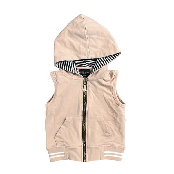 Little Bipsy | Pink Sleeveless Hoodie | 6-12m