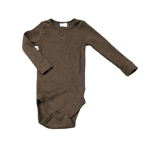 Jamie Kay | Brown Ribbed Onesie | 1Y