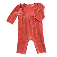 Janie & Jack | Velour Romper | 3-6m