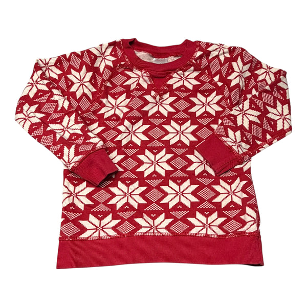 Hanna Andersson | Red Snowflake Print Crewneck | 6-7