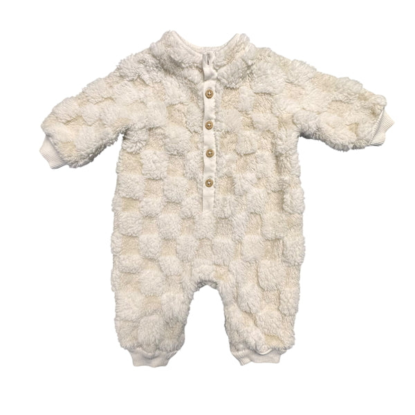 Cat & Jack | Furry Checkered Bunting Suit | 0-3m