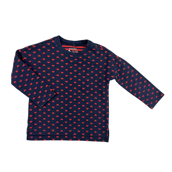 Primary | Hearts Tee | 12-18m