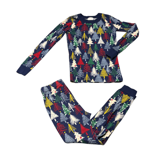 Hanna Andersson | Navy Christmas Tree Pajamas | 6-7