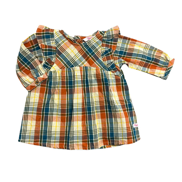 Ruffle Butts | Plaid Dress | 3-6m