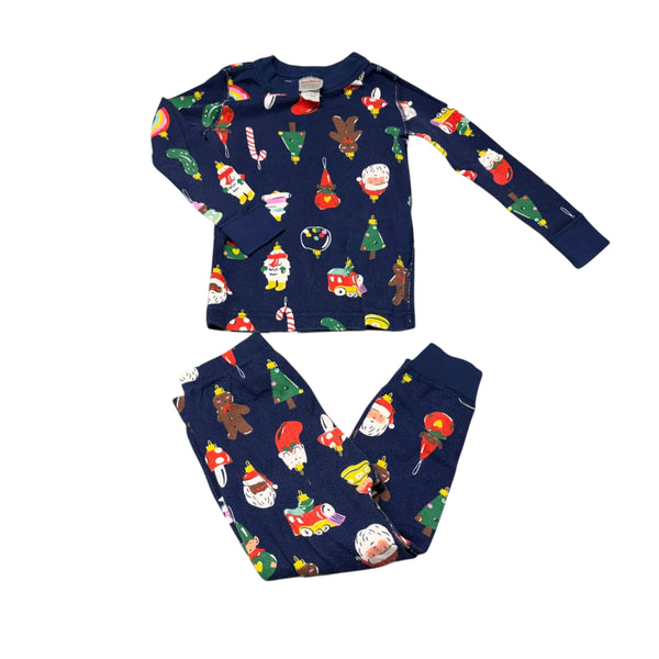 Hanna Andersson | Navy Blue Ornament Pajamas | 3T