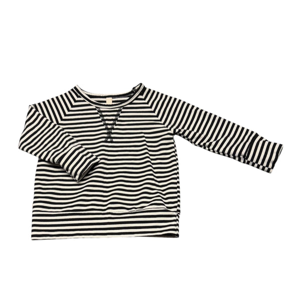 Childhoods | Black & White Striped Sweatshirt | 2T