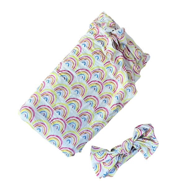 Little Sleepies | Bamboo Swaddle & Headband