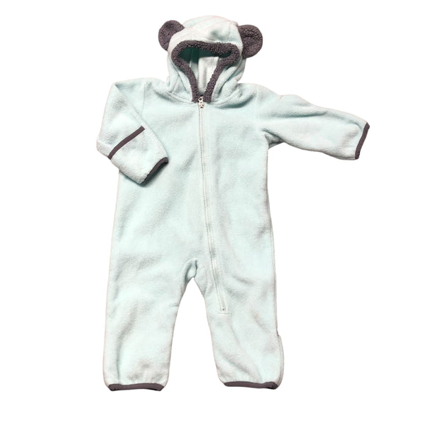 North Face | Light Blue Fleece One-Piece | 6-12months