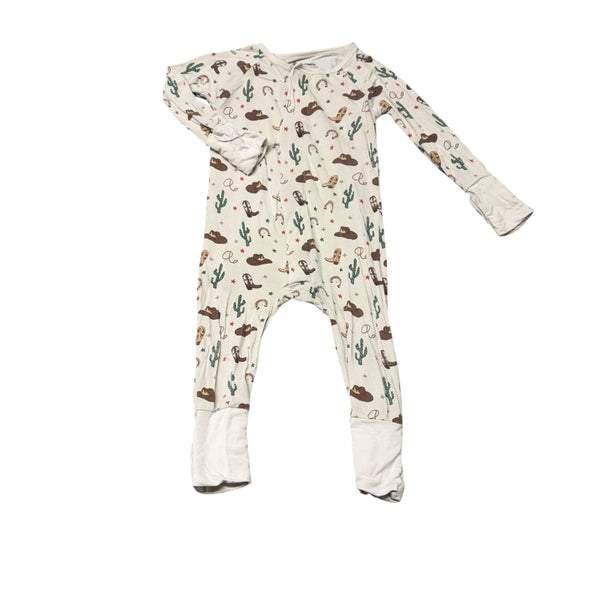 Magnetic Me | Cowboy Print Playsuit | 6-9 months
