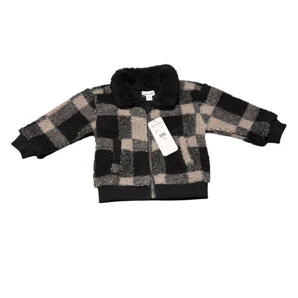 Splendid | Plaid Sherpa Bomber Jacket | 3-6m