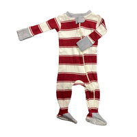 Burts Bees Baby | Stripe Holiday Sleeper | 0-3m