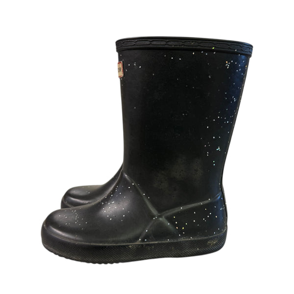 Hunter | Black Sparkle Boots | 11 Child | Play Condition