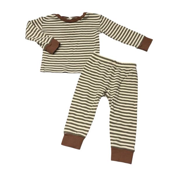 Rylee + Crue | Striped Pajama Set | 6-12m