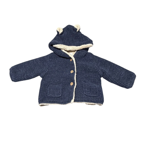 Gap | Navy Fleece Lined Cardigan | 6-12m