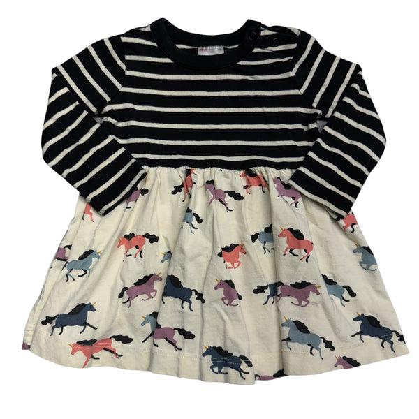 Hanna Andersson | Horse and Stripes Dress | 12-18m