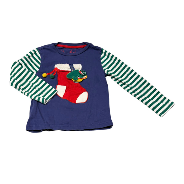 Boden | Blue Stocking Long Sleeve | 2-3Y