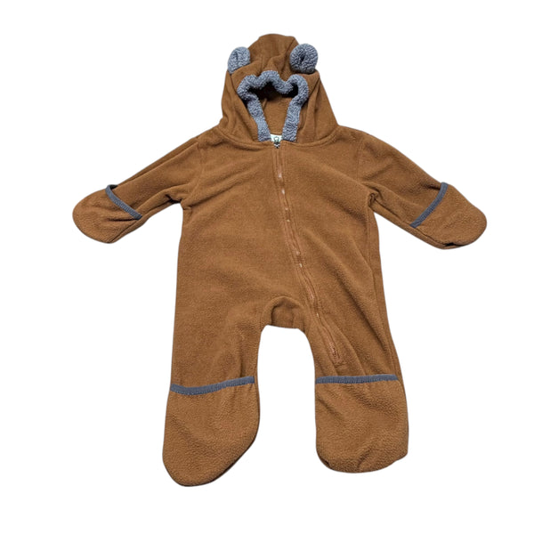 Cuddle Club | Brown Fleece Bunting | 6-12m