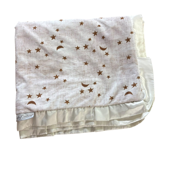 Minky Couture | Gold Stars & Moons Blanket