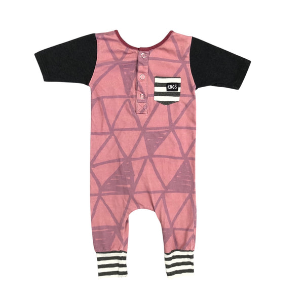 Rags | Geometric Playsuit | 3-6m